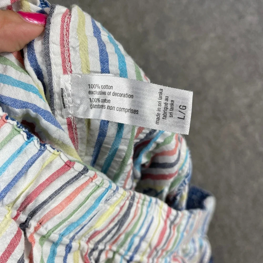 Tommy Bahama Seersucker Shorts Mens Large Multicolor Striped Cotton Drawstring